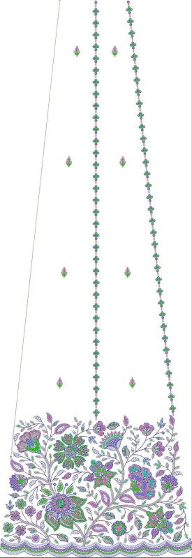 Beads Kali Lehenga Design