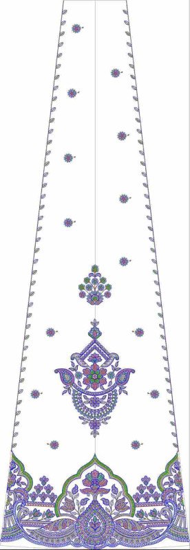 Beads Kali Lehenga Design