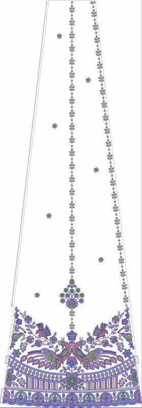 Beads Kali Lehenga Design