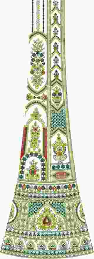 Cording Lehenga Design