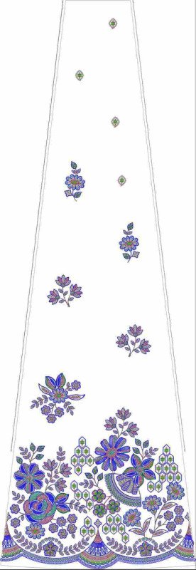 Beads Kali Lehenga Design