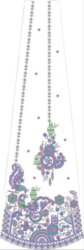 Beads Kali Lehenga Design