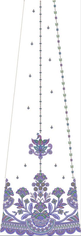 Beads Kali Lehenga Design