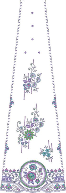Beads Kali Lehenga Design