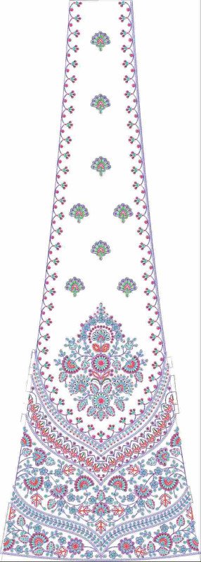 Beads Kali Lehenga Design