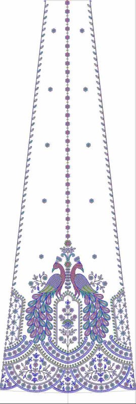 Beads Kali Lehenga Design