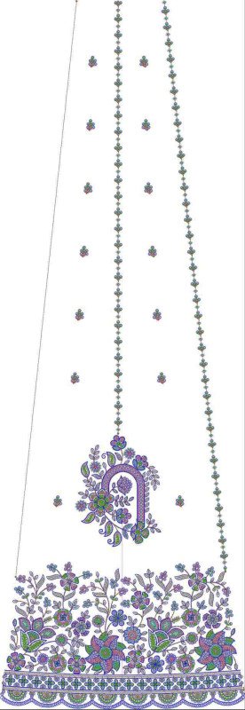 Beads Kali Lehenga Design