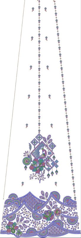 Beads Kali Lehenga Design