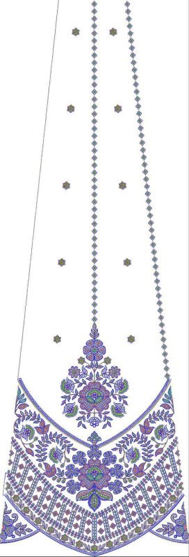 Beads Kali Lehenga Design