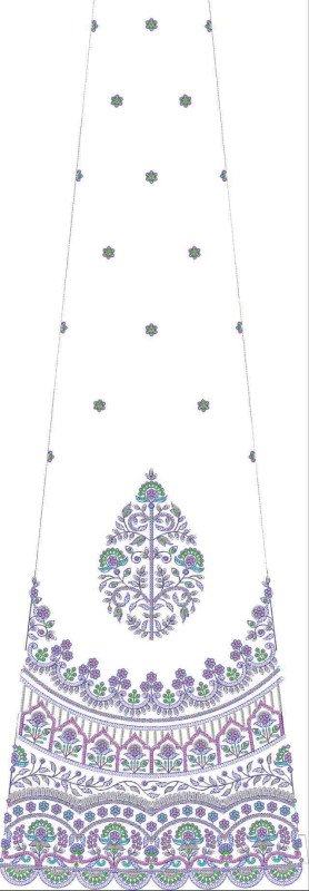 Beads Kali Lehenga Design