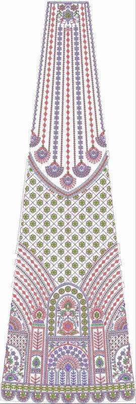 Beads Kali Lehenga Design
