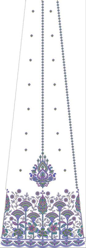 Beads Kali Lehenga Design