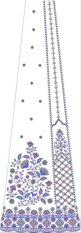 Beads Kali Lehenga Design