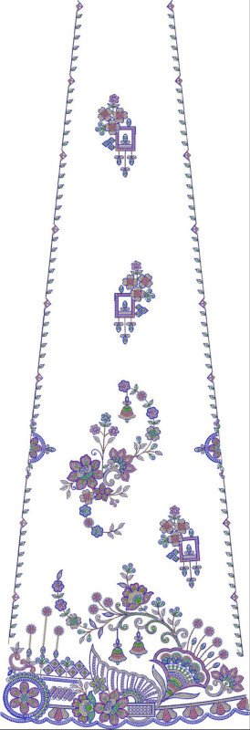 Beads Kali Lehenga Design