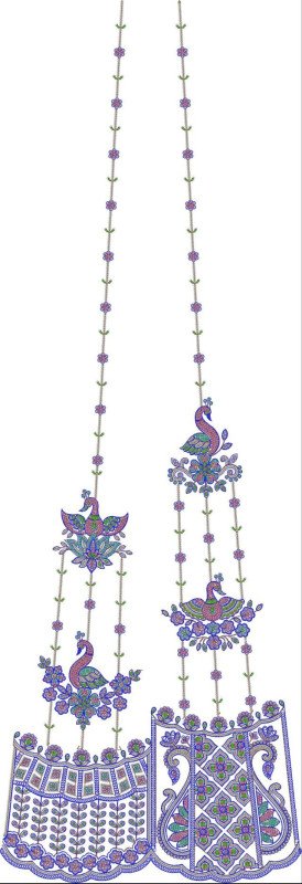 Beads Kali Lehenga Design