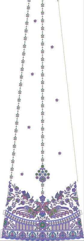 Beads Kali Lehenga Design
