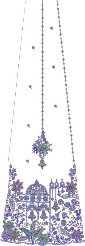 Beads Kali Lehenga Design