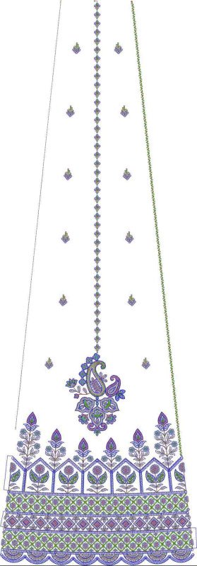Beads Kali Lehenga Design