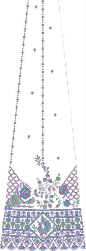 Beads Kali Lehenga Design