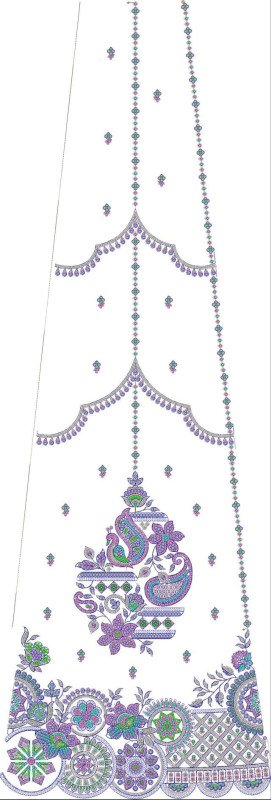 Beads Kali Lehenga Design