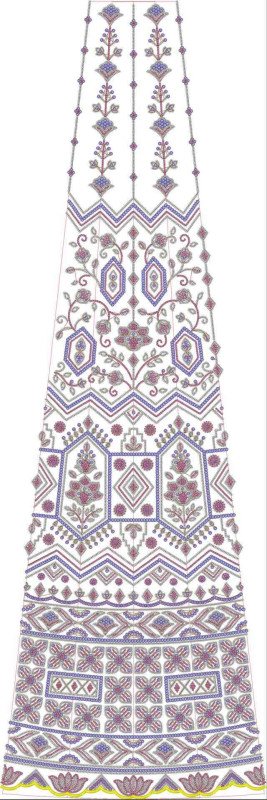 Beads Kali Lehenga Design