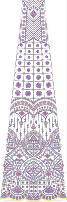 Beads Kali Lehenga Design