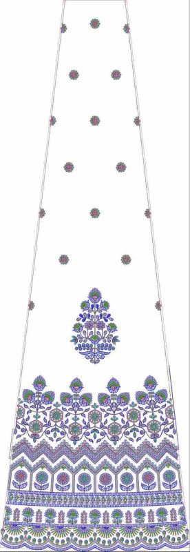 Beads Kali Lehenga Design