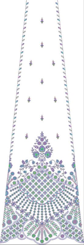Beads Kali Lehenga Design