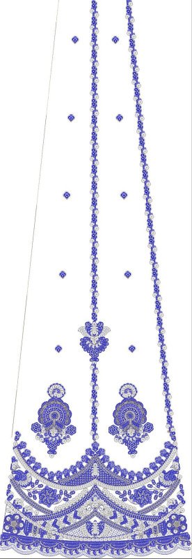 Beads Kali Lehenga Design