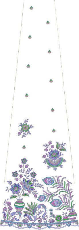 Beads Kali Lehenga Design