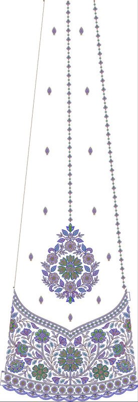 Beads Kali Lehenga Design