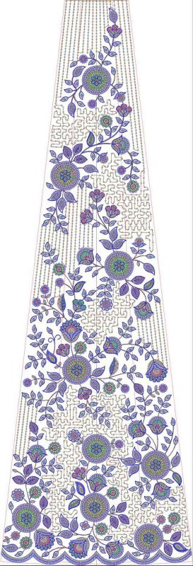 Beads Kali Lehenga Design
