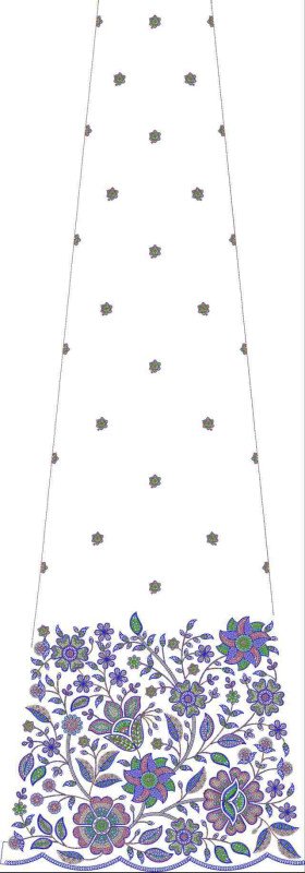 Beads Kali Lehenga Design