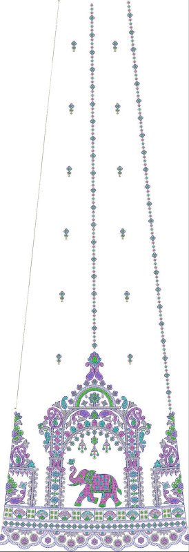 Beads Kali Lehenga Design
