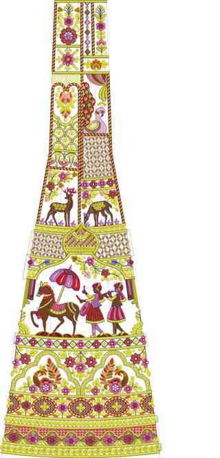 Cording Lehenga Design