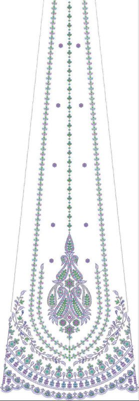 Beads Kali Lehenga Design