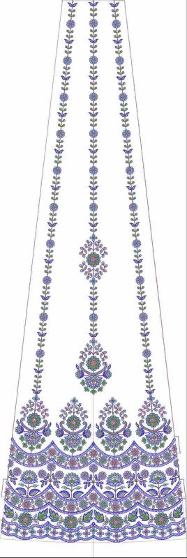 Beads Kali Lehenga Design
