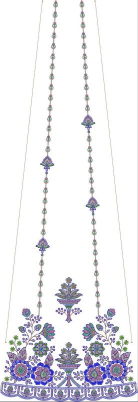 Beads Kali Lehenga Design