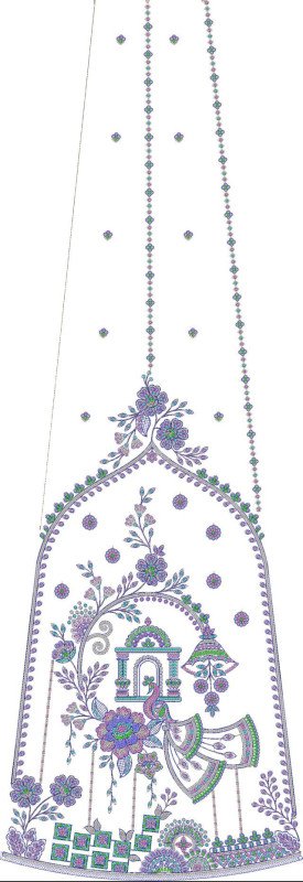 Beads Kali Lehenga Design