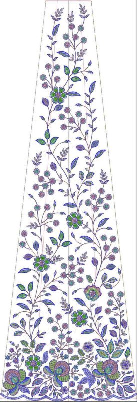 Beads Kali Lehenga Design