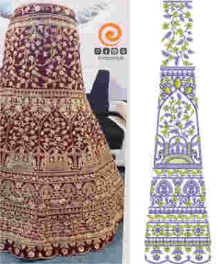 Cording Lehenga Design