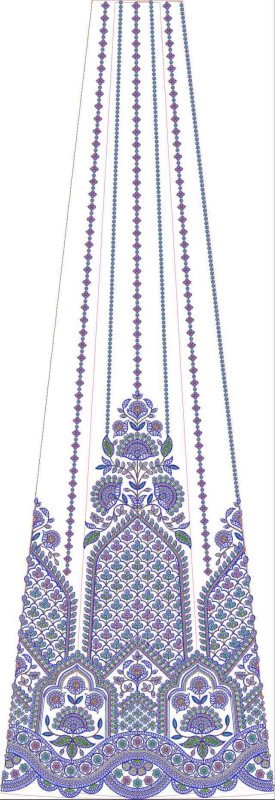 Beads Kali Lehenga Design