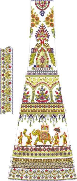 Cording Lehenga Design