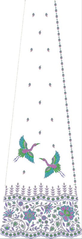 Beads Kali Lehenga Design