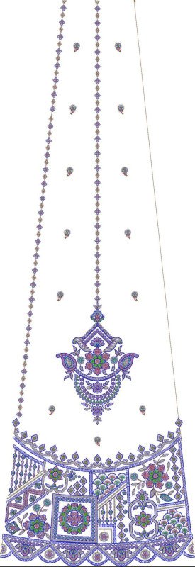 Beads Kali Lehenga Design