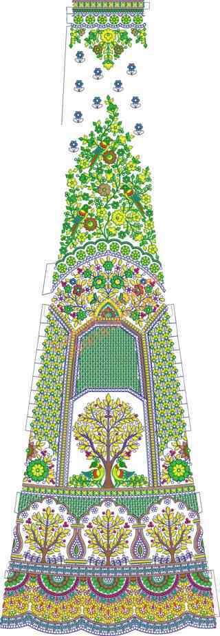Cording Lehenga Design