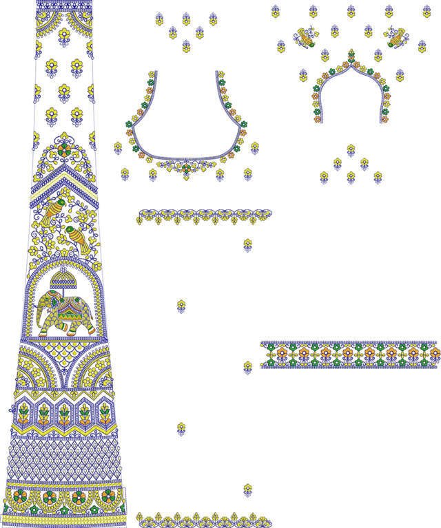 Lehenga Kali Design