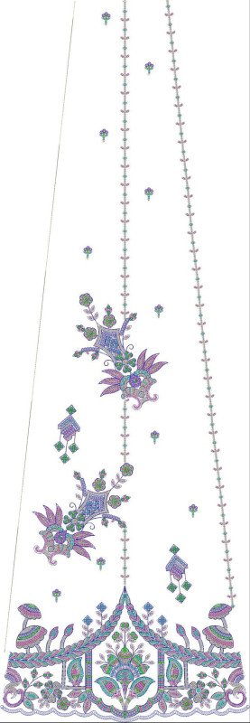 Beads Kali Lehenga Design
