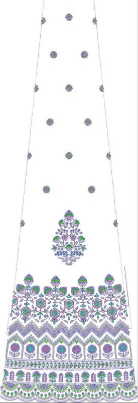 Beads Kali Lehenga Design