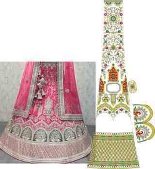Cording Lehenga Design